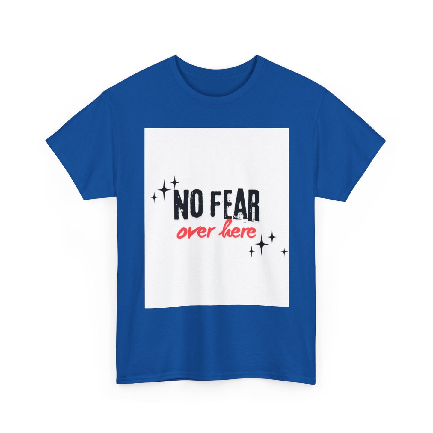 No Fear Over Here Tee — Inspirational Graphic T-Shirt, Religious, Christian,