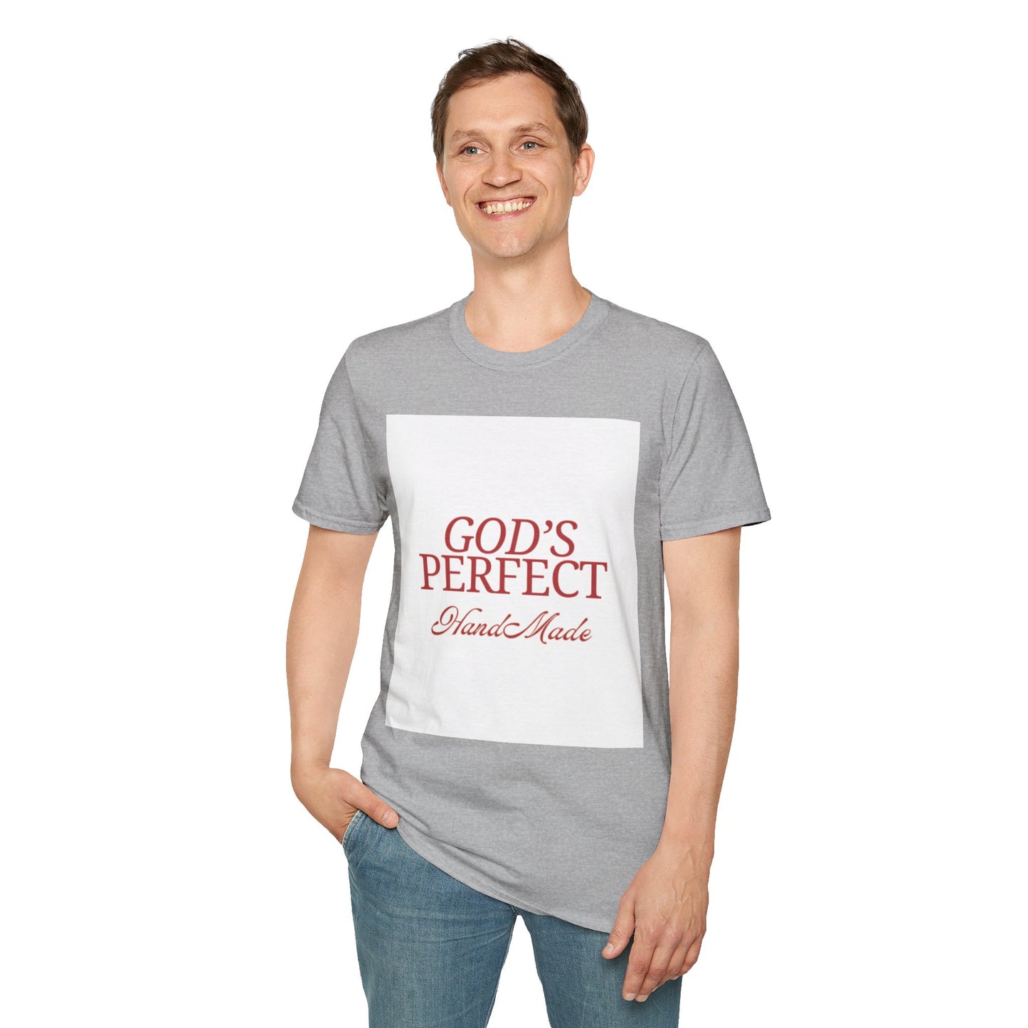 God's Perfect, Hand Made Tee — Faith-Inspired Christian T-Shirt, Religious tee