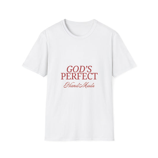 God's Perfect, Hand Made Tee — Faith-Inspired Christian T-Shirt, Religious tee
