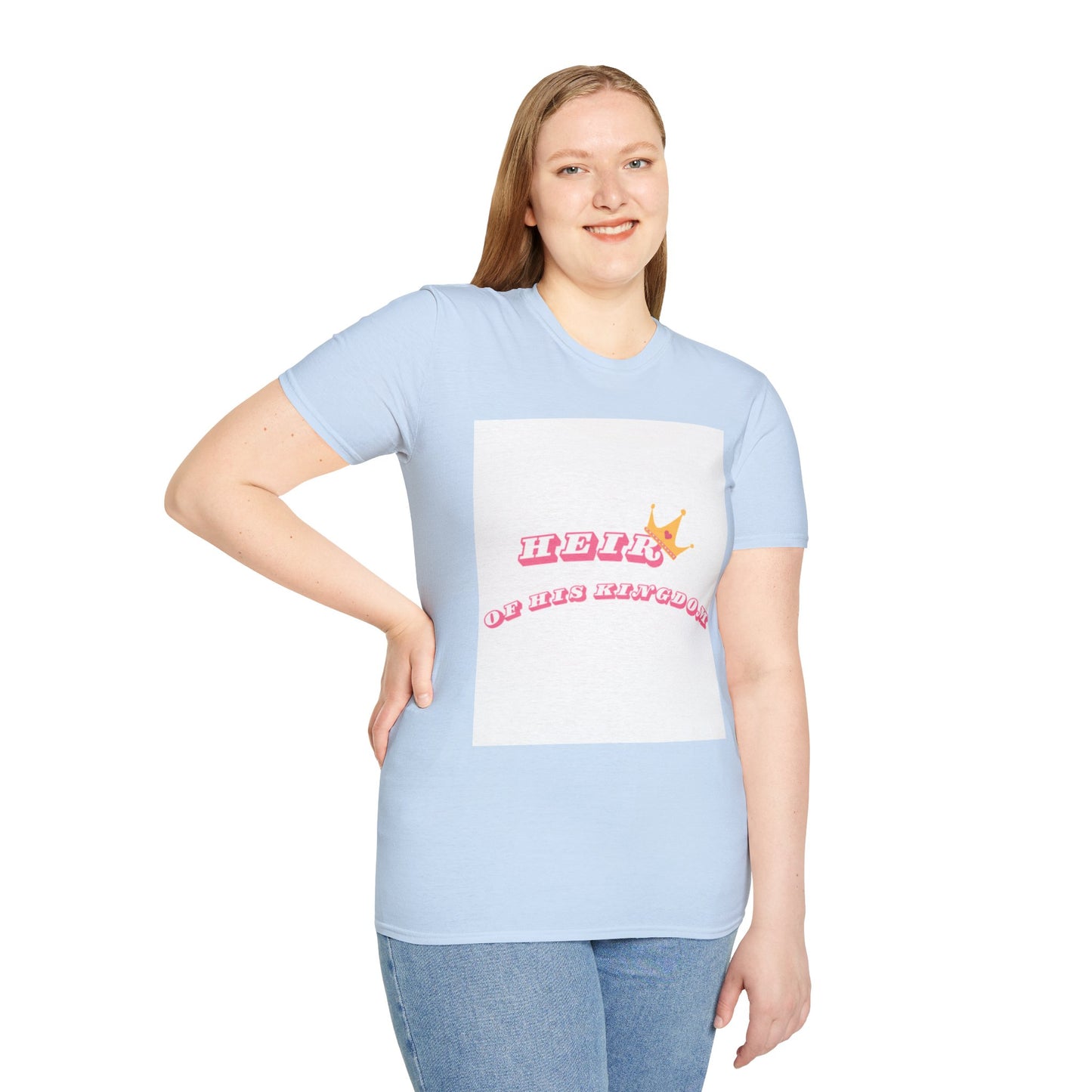 Heir of His Kingdom T-Shirt — Pink Crown Christian Faith Tee