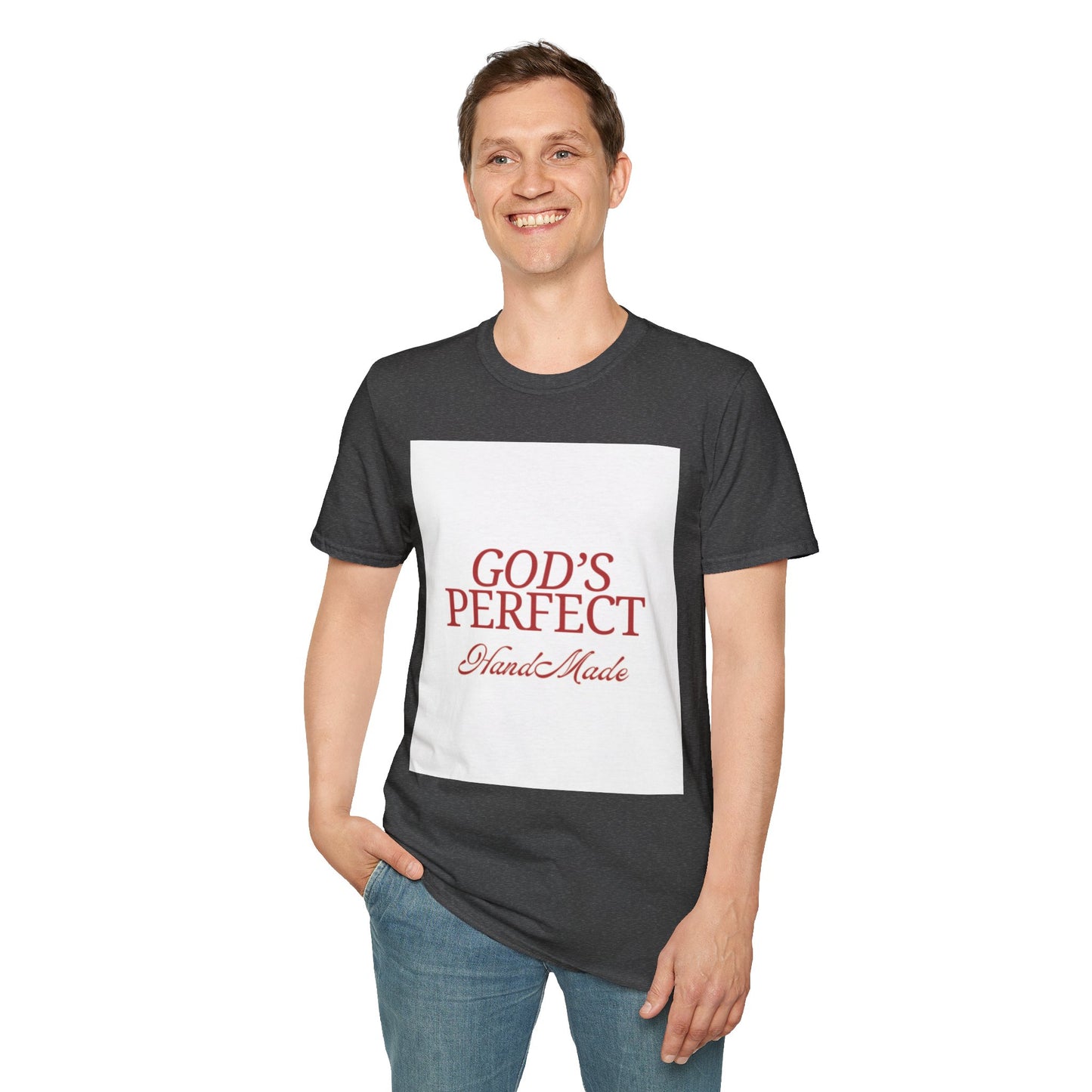 God's Perfect, Hand Made Tee — Faith-Inspired Christian T-Shirt, Religious tee