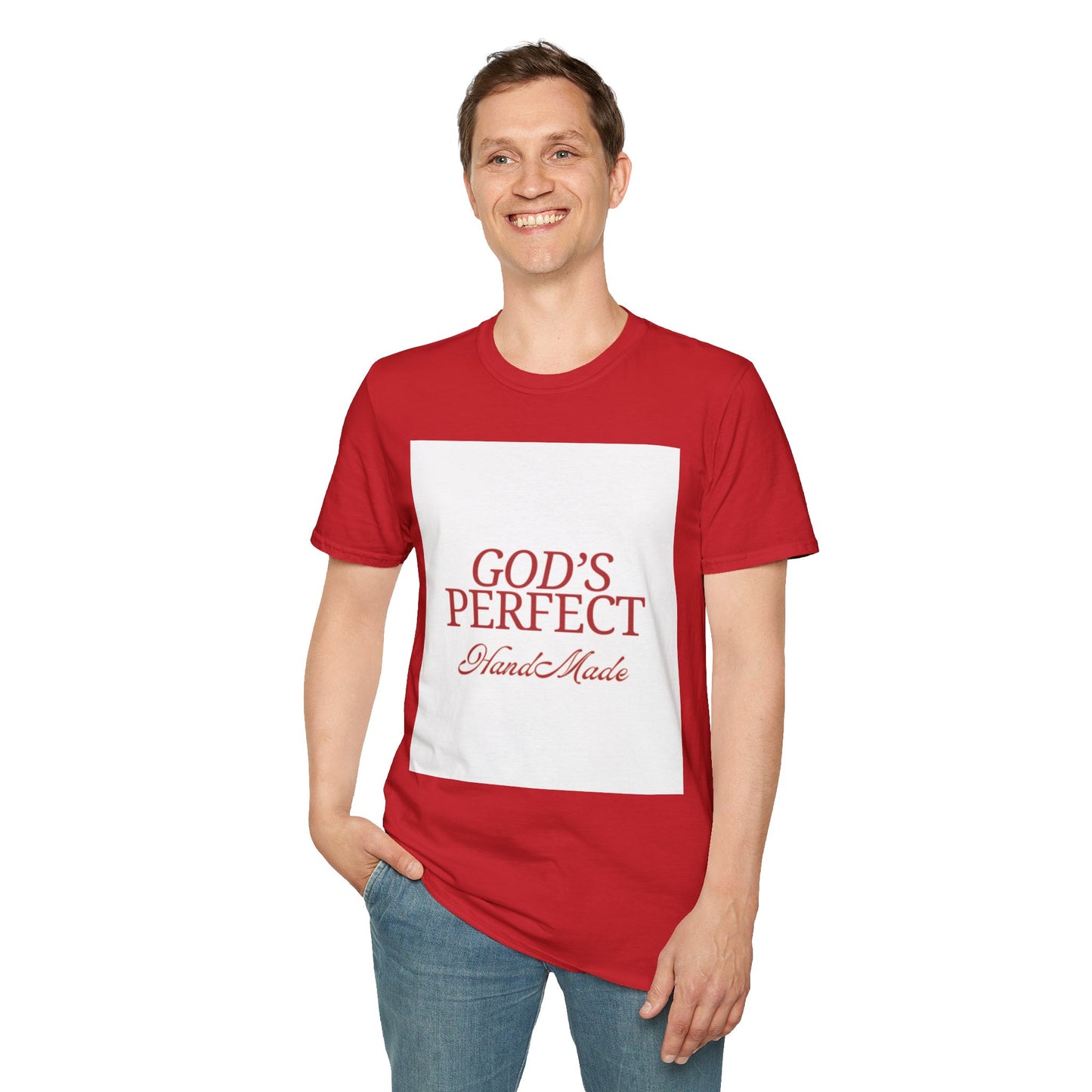 God's Perfect, Hand Made Tee — Faith-Inspired Christian T-Shirt, Religious tee