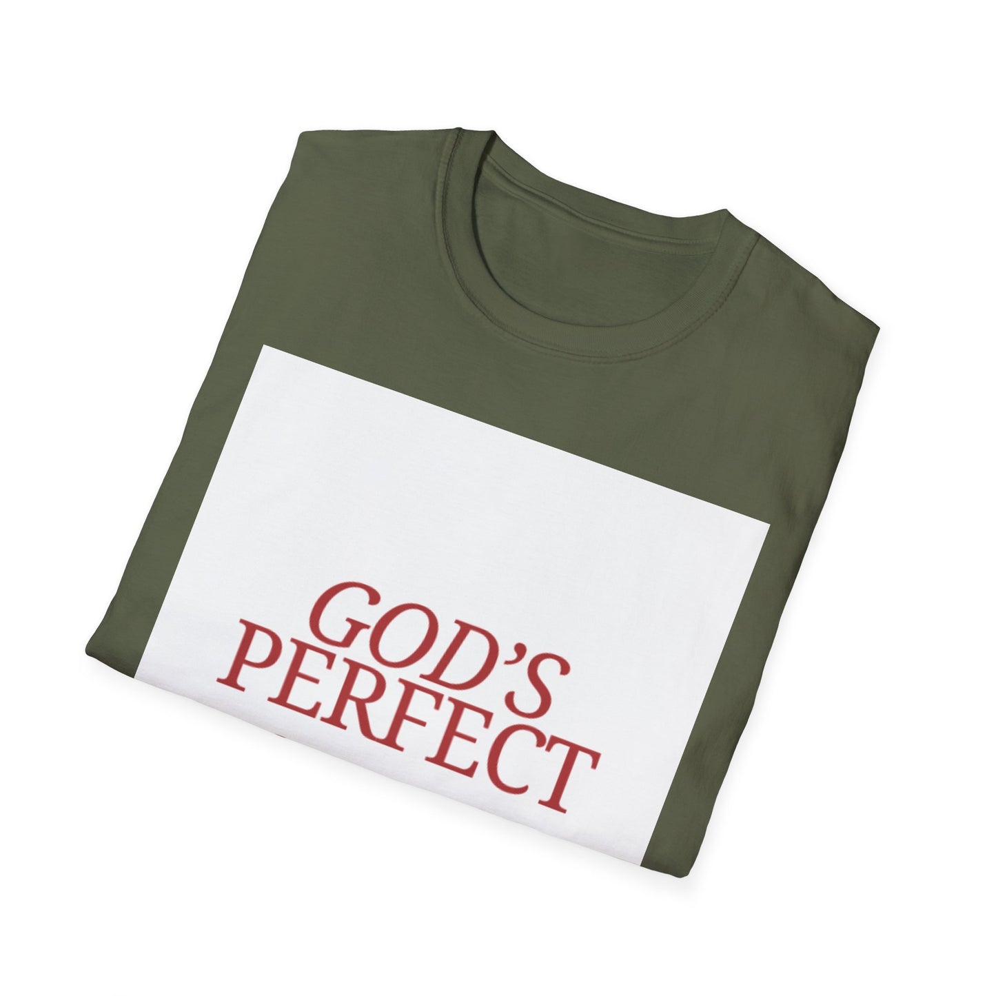 God's Perfect, Hand Made Tee — Faith-Inspired Christian T-Shirt, Religious tee