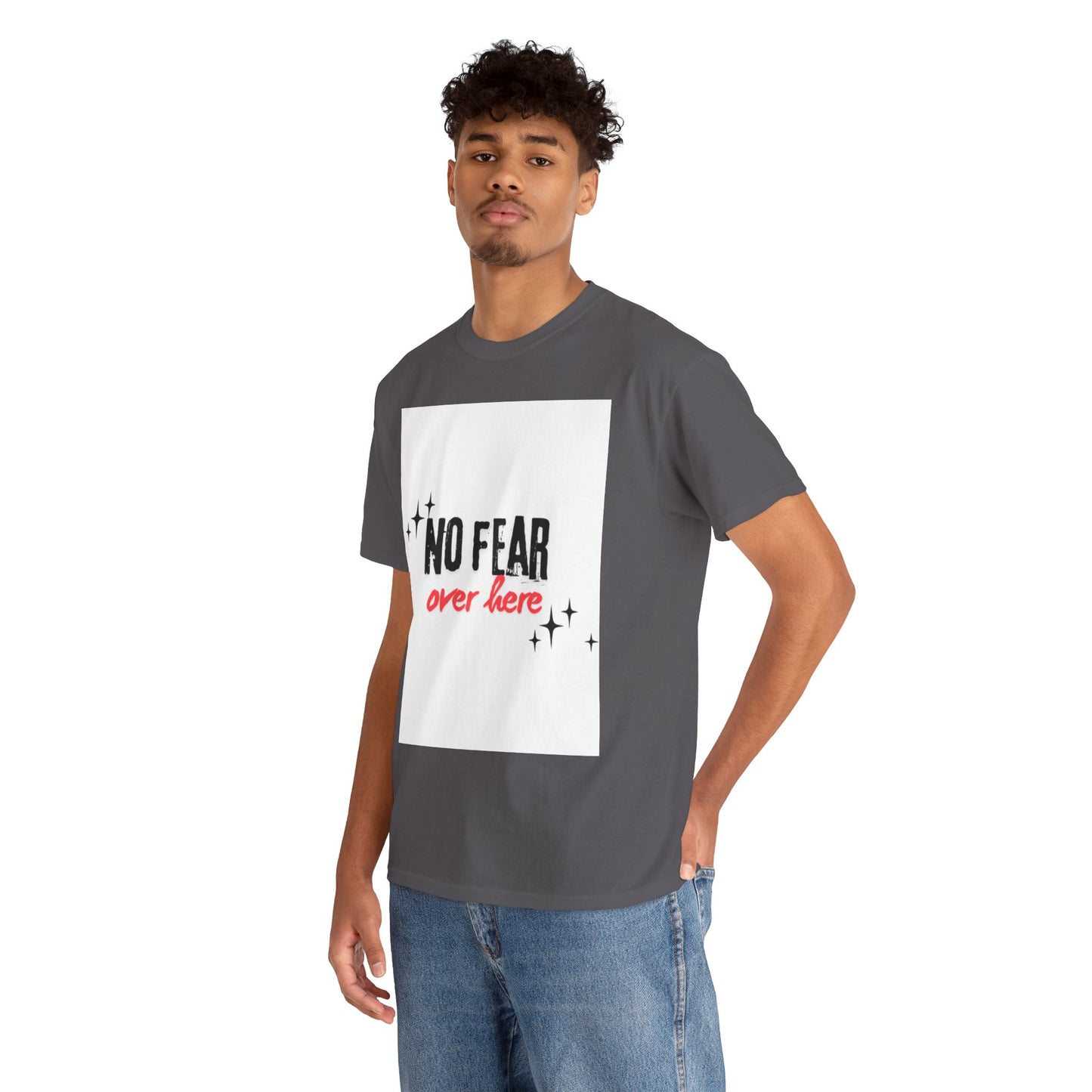 No Fear Over Here Tee — Inspirational Graphic T-Shirt, Religious, Christian,