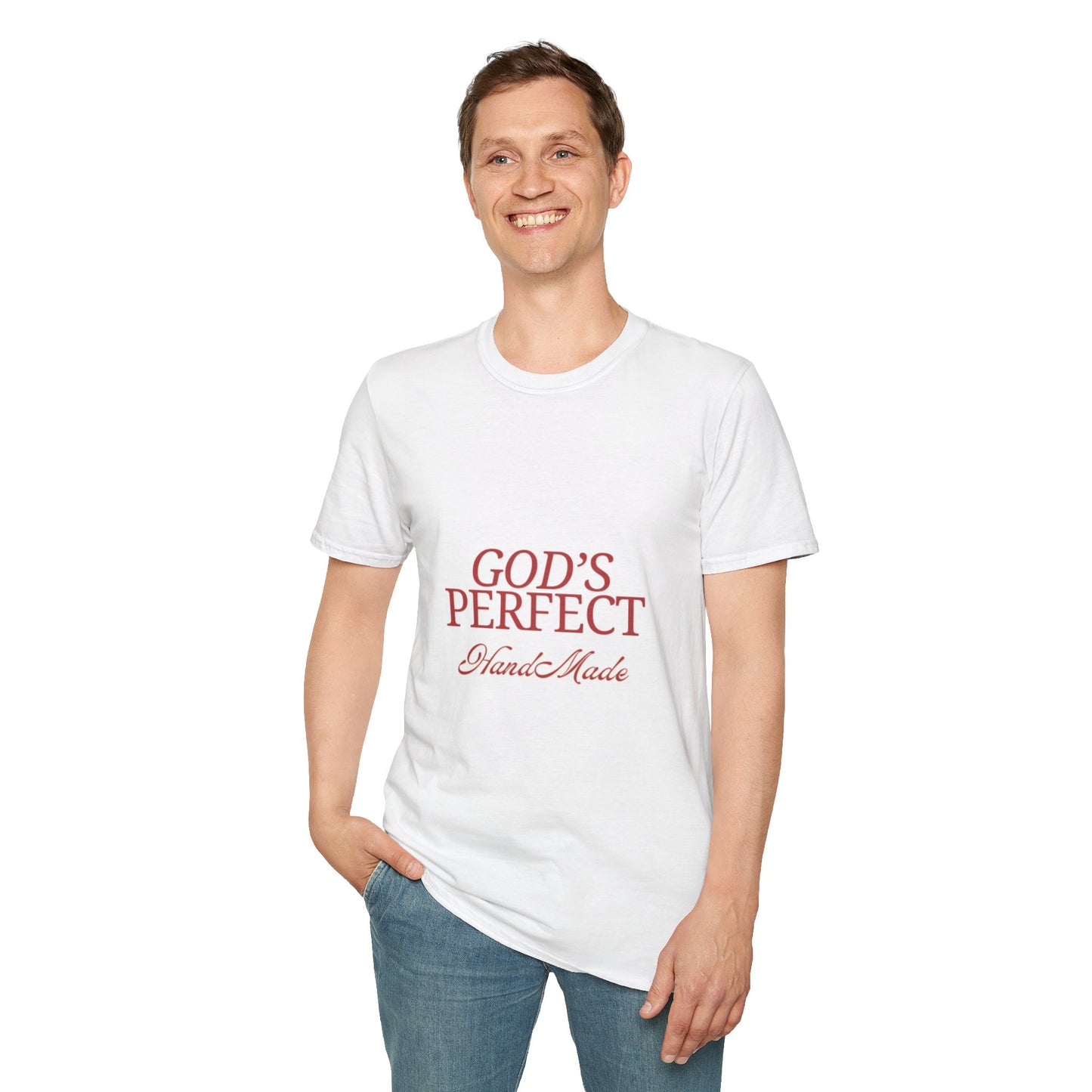 God's Perfect, Hand Made Tee — Faith-Inspired Christian T-Shirt, Religious tee