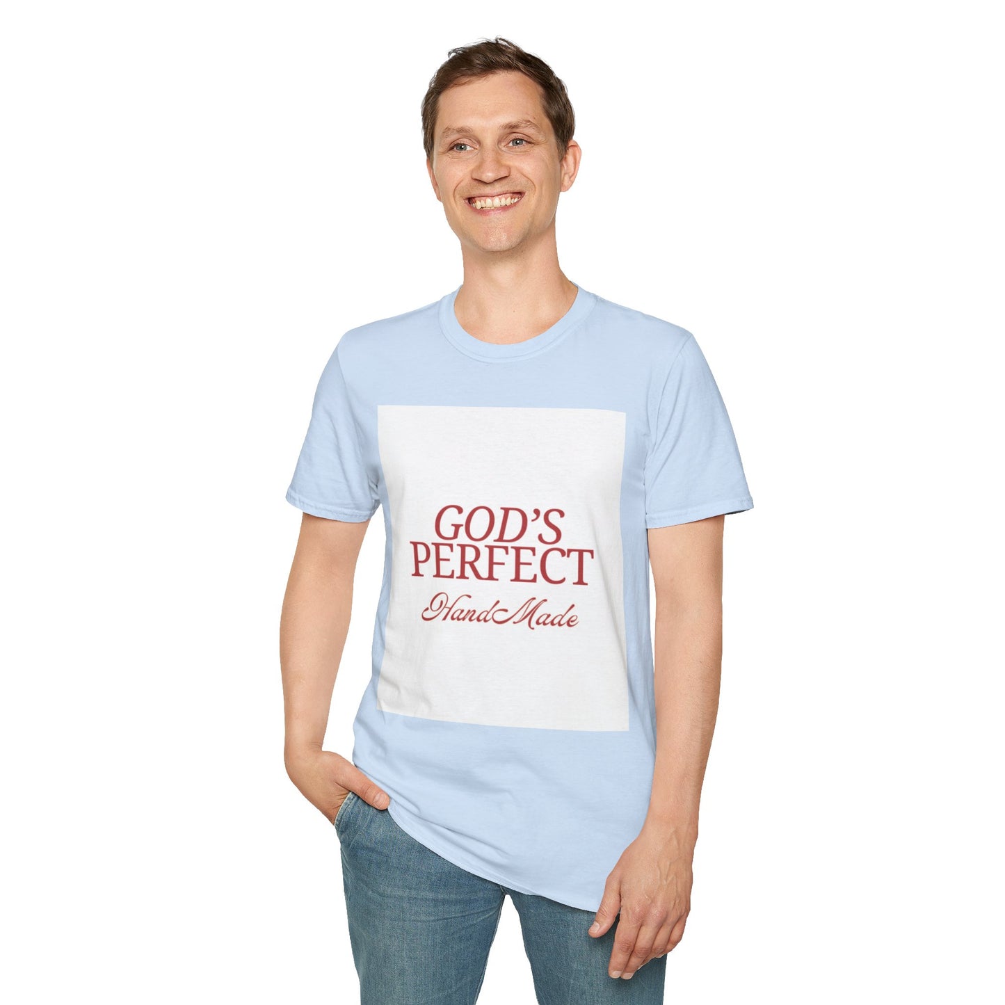 God's Perfect, Hand Made Tee — Faith-Inspired Christian T-Shirt, Religious tee