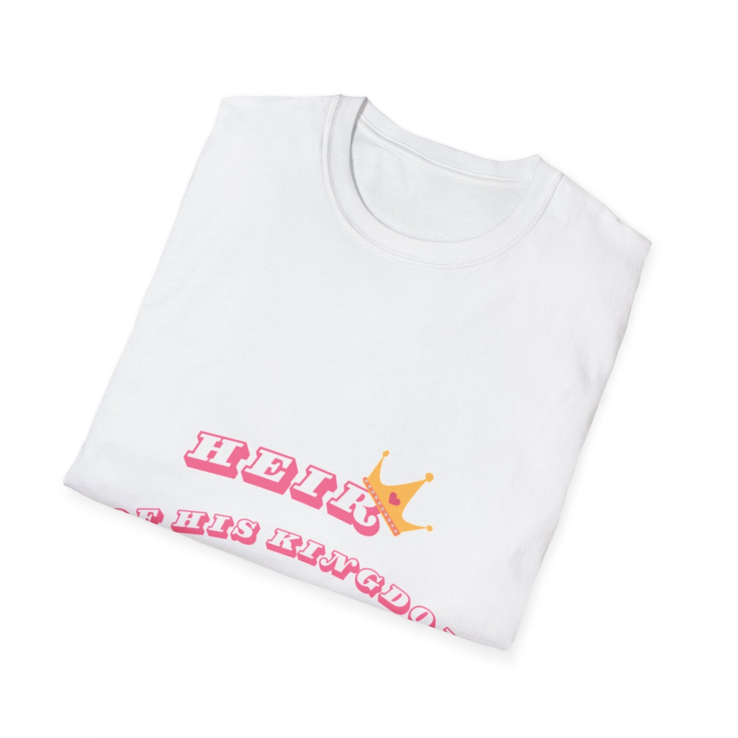 Heir of His Kingdom T-Shirt — Pink Crown Christian Faith Tee