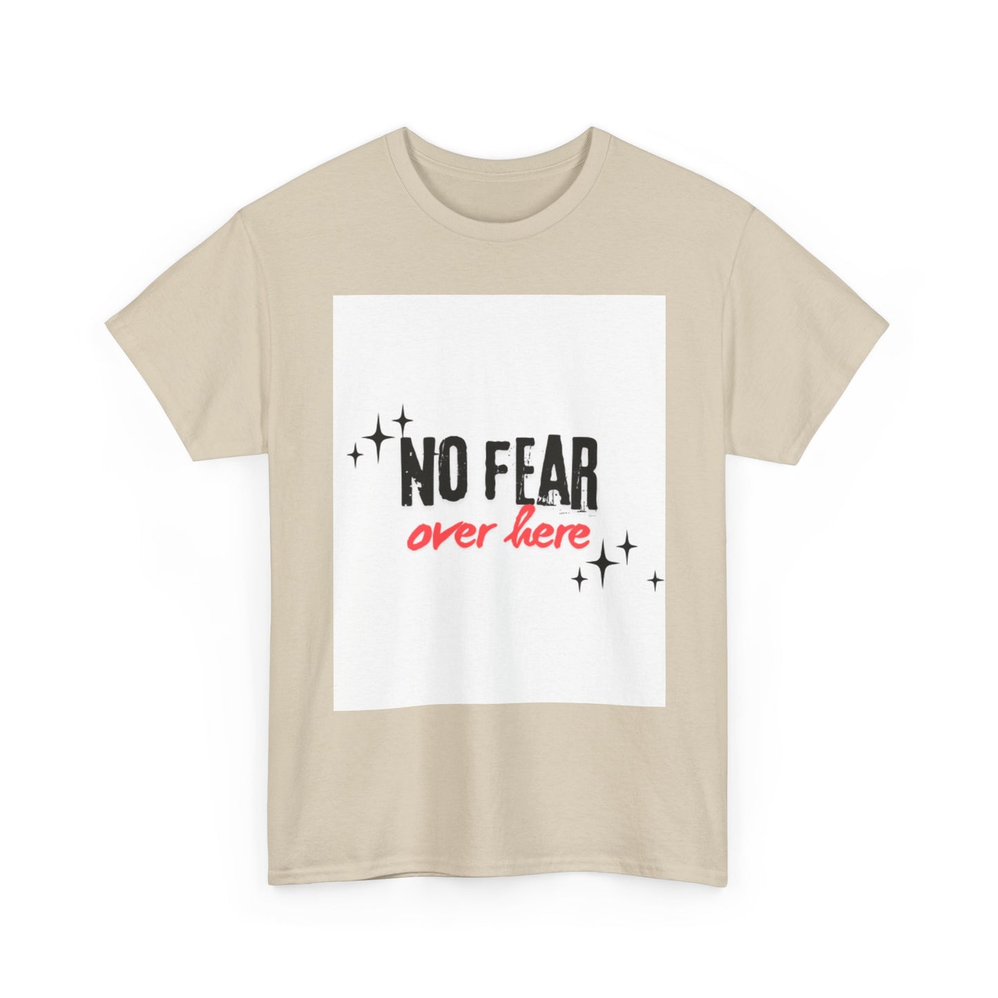 No Fear Over Here Tee — Inspirational Graphic T-Shirt, Religious, Christian,