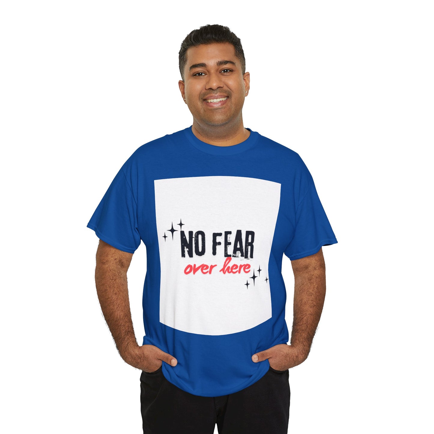 No Fear Over Here Tee — Inspirational Graphic T-Shirt, Religious, Christian,