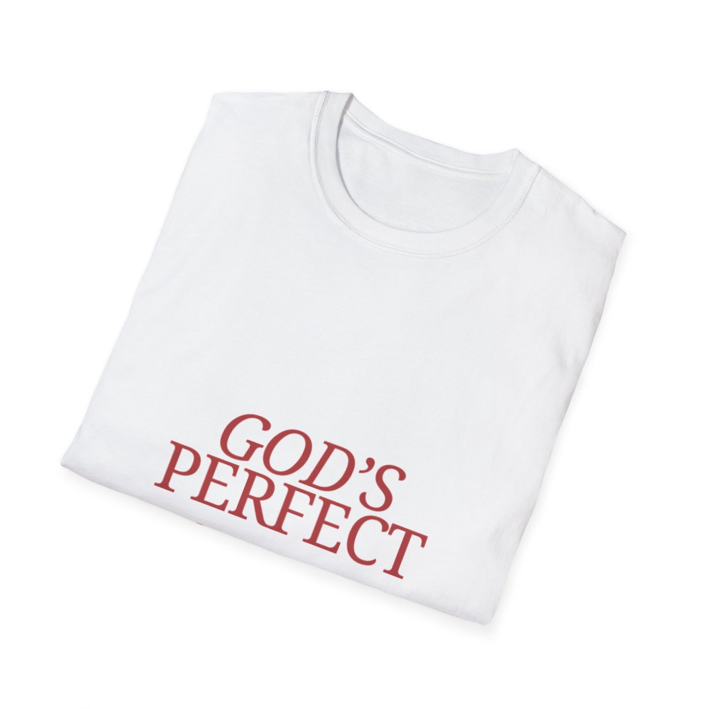 God's Perfect, Hand Made Tee — Faith-Inspired Christian T-Shirt, Religious tee