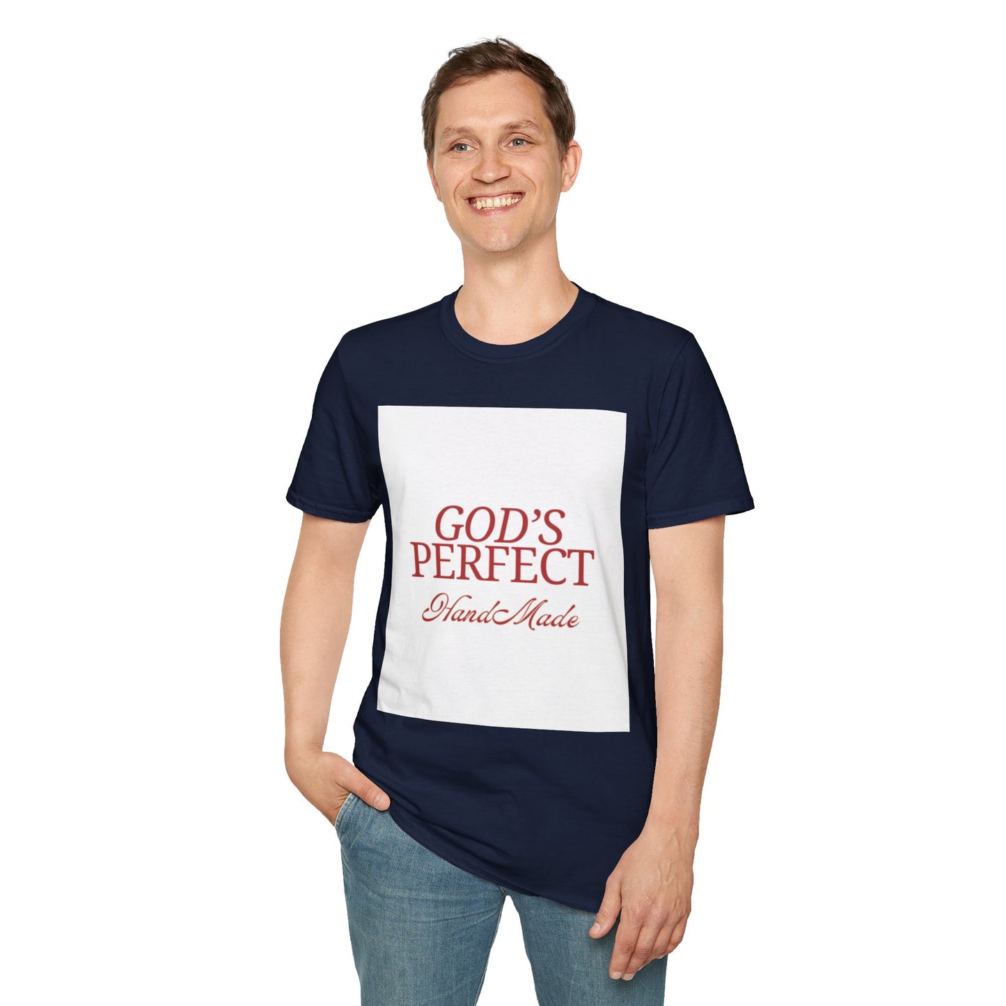 God's Perfect, Hand Made Tee — Faith-Inspired Christian T-Shirt, Religious tee