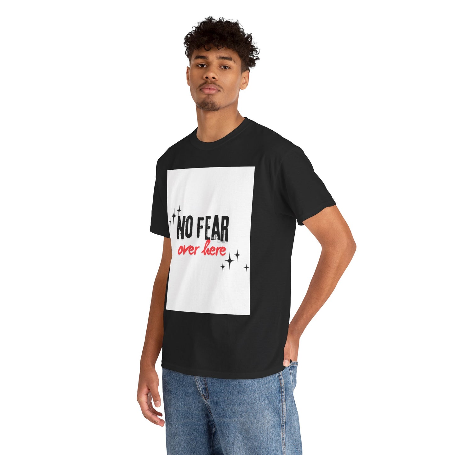 No Fear Over Here Tee — Inspirational Graphic T-Shirt, Religious, Christian,