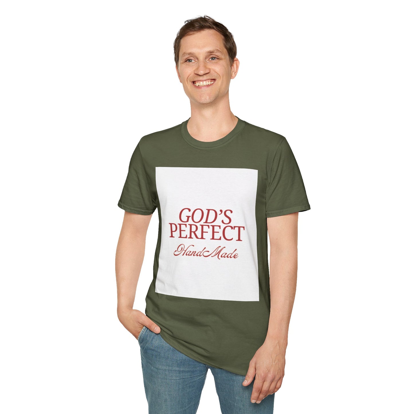 God's Perfect, Hand Made Tee — Faith-Inspired Christian T-Shirt, Religious tee