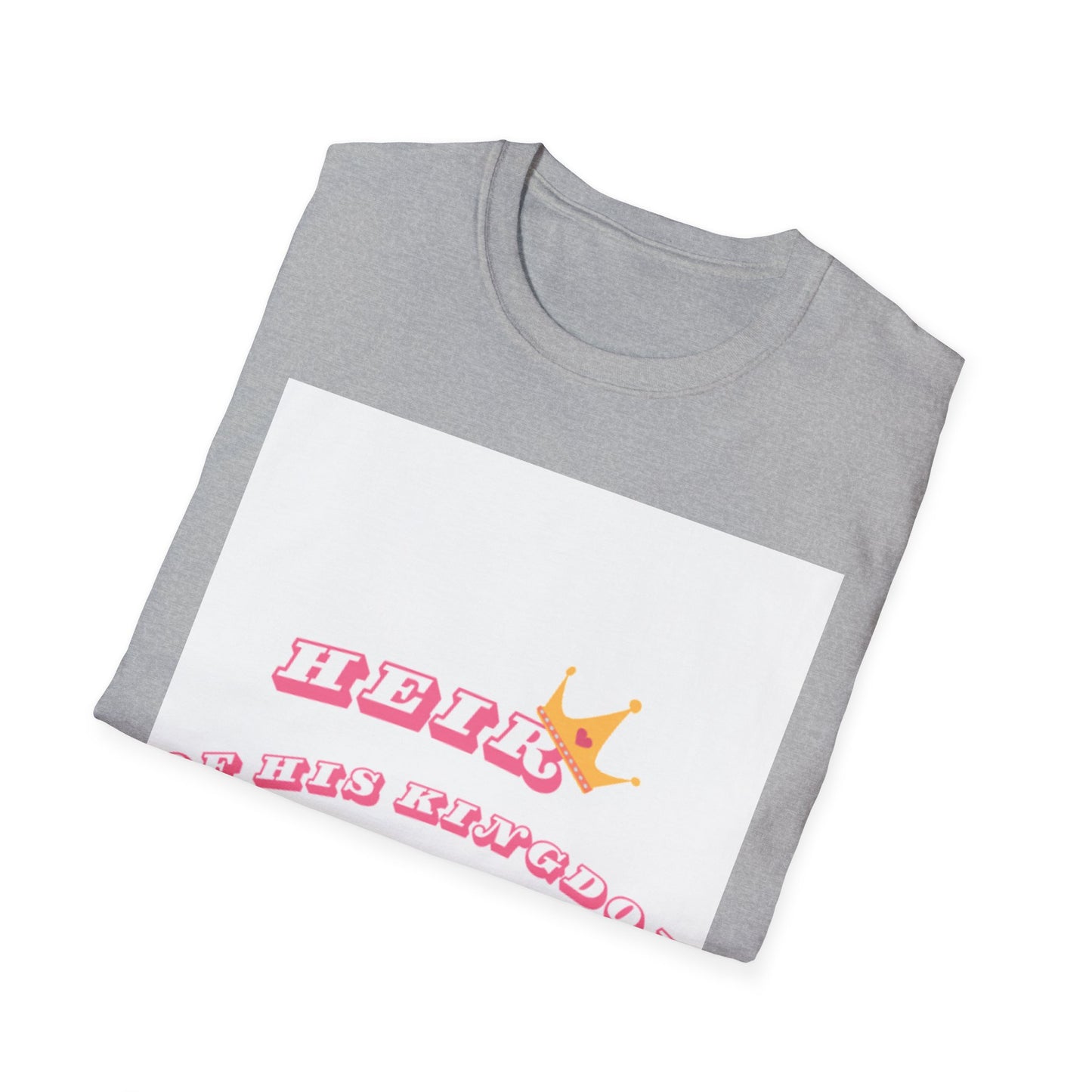 Heir of His Kingdom T-Shirt — Pink Crown Christian Faith Tee