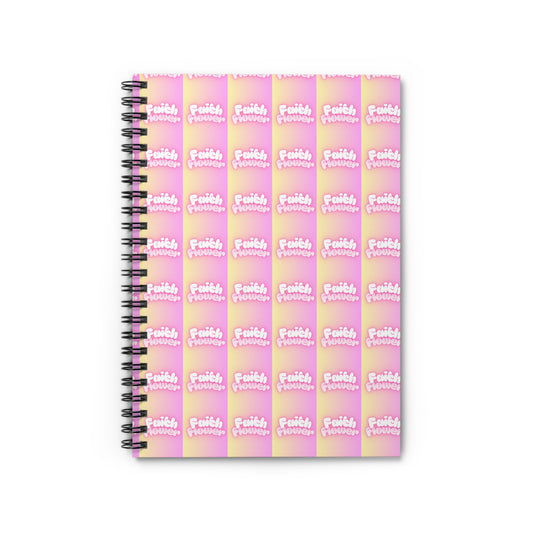 Faithful Thoughts Spiral Notebook – Cute Pink Design, Journal for Inspiration, Daily Planner, Gift for Students, Artistic Notebook